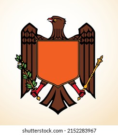 Closeup pride politic heraldic glory country land day city union state war unity shape view text space. Hand drawn print line color web art heraldry holiday sport unit peace seal shield set backdrop