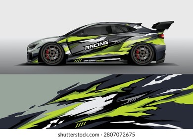 Close-up of a racing car