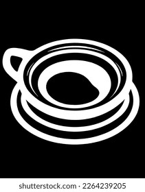 close-up ready to drink hot coffee. vector illustration.