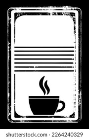 close-up ready to drink hot coffee. vector illustration.