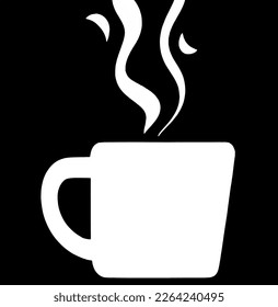 close-up ready to drink hot coffee. vector illustration.