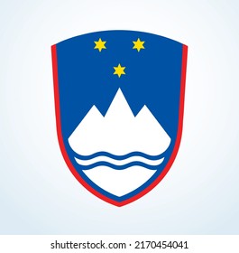 Closeup red blue color pride world lake river land city liberty day war unity heraldic star shap view text space  Print line web art eu peace sport unit heraldry holiday seal shield banner set design
