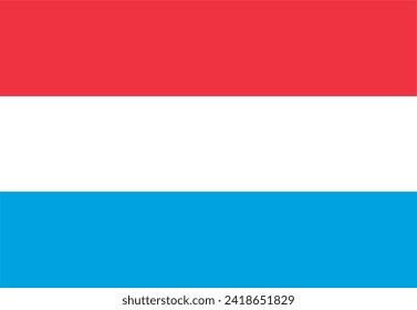 Close-up of red white and blue national flag of the European Grand Duchy of Luxembourg. Illustration made January 29th, 2024, Zurich, Switzerland.