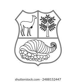 Closeup retro color land city glory pride day unity shield tree leaf wreath shap view text space. Print line web art lama cornucopia liberty peace trade elect sport unit sticker seal heraldry card set