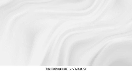 Close-up of rippled white silk fabric.vector eps10
