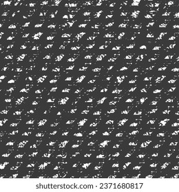 Closeup, tela áspera del campo. Textura de suéter rústico. Fondo de malla gruesa. Vector sin fisuras. Gráficos en blanco y negro.