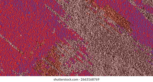 Close-up of a rough textured red wall with a plaster-like finish