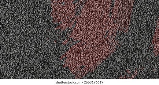 Primer plano de una pared roja con textura áspera con un acabado similar al yeso