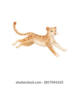 Closeup of running cheetah toy model