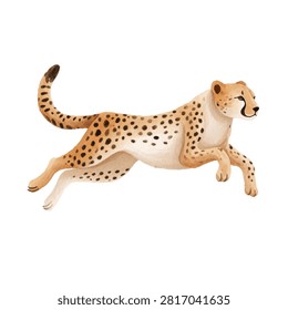 Closeup of running cheetah toy model