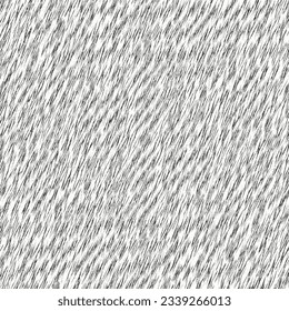 Close-up, rustic jute carpet. Old woolen rug fabric. Textured background, hatching and striations. Vector seamless. Monochrome graphics.
