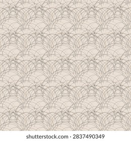 Close-up seamless pattern featuring thin brown grass blades evenly spread on a light beige textured surface evoking natural and organic themes