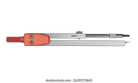 A close-up shot of a compass on a white background  compass for drawing 