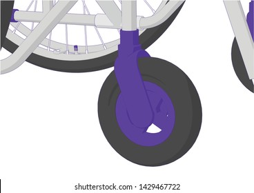Closeup shot of a Self Propelled Wheel Chair 