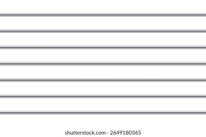 Um close-up de persianas venezianas, mostra a interação de luz e sombra criada pelas ripas horizontais. O fundo branco melhora a estética limpa e minimalista.
