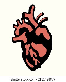 Corazón. Señal de icono de dibujo del vector