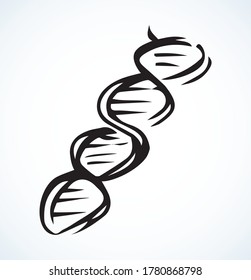 Signo de icono de ADN. Dibujo de vectores