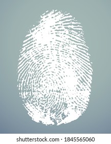 Closeup simple swirl dirty theft secret printout fingermark imitation. Outline dark paint drawn logo pictogram design. Close up detail view light paper text space retro contour art cutout sketch style