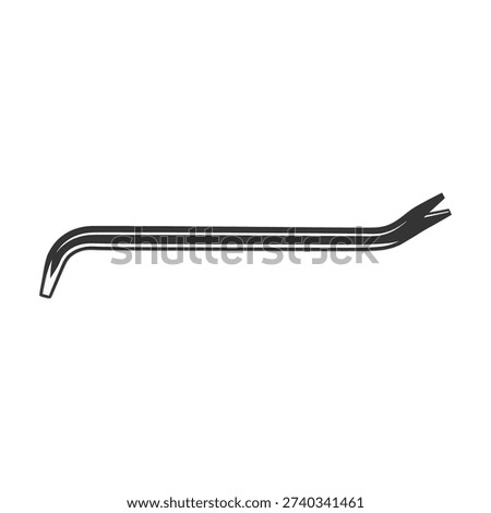 Closeup of a single Allen wrench tool