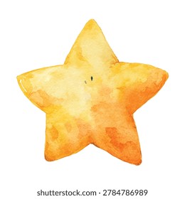 Closeup of a single starfruit