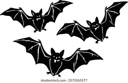 A close-up of the small bat Isolated on white  background vector art illustration 