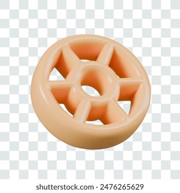 Closeup of small variety of round macaroni. White flour product, ingredient