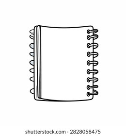 A close-up of a spiral-bound notebook with blank pages, ideal for writing, drawing, or note-taking in various creative or professional contexts.
