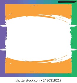 Closeup square white frame multicolored background suitable for social media posts, marketing materials, website banners, and graphic design projects.