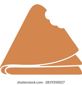 Close-up of stacked brown cookies with a bite mark on the top cookie, showcasing texture and crispy edges, on a plain white background.