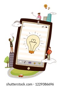 Close-up of Tablet PC