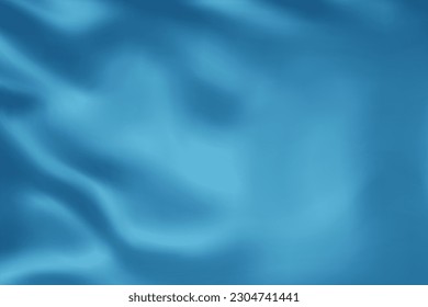 Close-up texture of blue silk. Sky blue fabric smooth texture surface background. Smooth elegant blue silk in Sepia toned. Texture, background, pattern, template. 3D vector illustration.