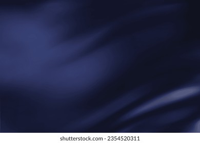 Close-up texture of dark blue silk. Heather blue fabric smooth texture surface background. Smooth elegant blue silk. Texture, background, pattern, template. 3D vector illustration.