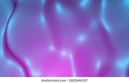 Close-up texture of gradient textile. Light neon fabric smooth texture surface background. Smooth elegant shine silk in retro style. Texture, background, pattern, template. Vaporwave retro style