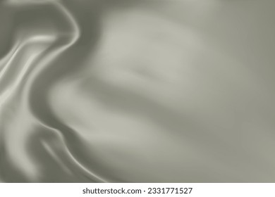 Textura de cierre de seda gris. Fondo de superficie de textura suave gris claro. Seda blanca y suave y elegante en Sepia tonificaba. Textura, fondo, patrón, plantilla. Ilustración vectorial 3D.