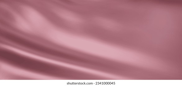 Close-up texture of light pink silk. Light pink fabric smooth texture surface background. Smooth elegant pink silk in Sepia toned. Texture, background, pattern, template. 3D vector illustration.