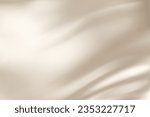 Close-up texture of natural beige silk. Light Gold fabric smooth texture surface background. Smooth elegant golden silk in Sepia toned. Texture, background, pattern, template. 3D vector illustration.
