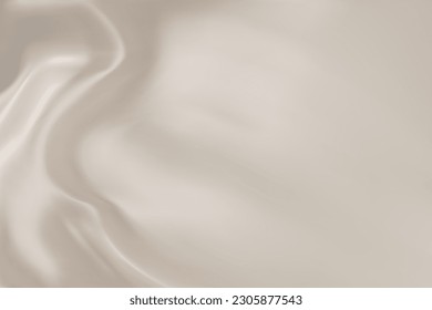 Close-up texture of natural beige silk. Light Gold fabric smooth texture surface background. Smooth elegant golden silk in Sepia toned. Texture, background, pattern, template. 3D vector illustration.