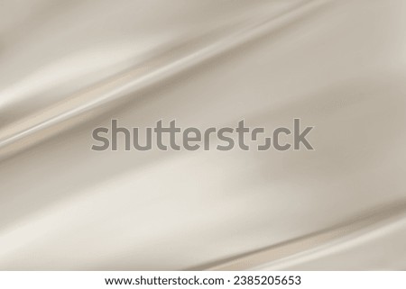 Close-up texture of natural beige silk. Light Gold fabric smooth texture surface background. Smooth elegant golden silk in Sepia toned. Texture, background, pattern, template. 3D vector illustration.