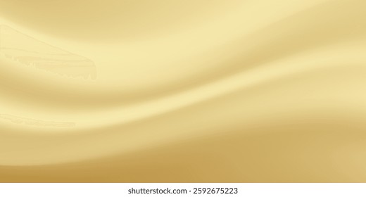 Close-up texture of natural gold silk. Light Golden fabric smooth texture surface background. Smooth elegant gold silk in Sepia toned. 