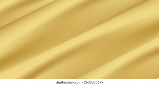 Textura em close de seda de ouro natural. Fundo de superfície de textura lisa de tecido dourado claro. Seda de ouro suave e elegante em Sepia tonificada. Textura, fundo, padrão, modelo. Vetor 3D
