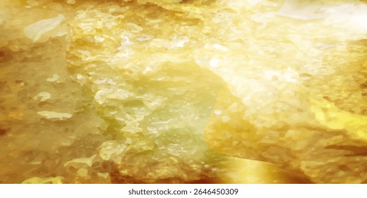 Close-up texture of natural gold silk. Light Golden fabric smooth texture surface background. Smooth elegant gold silk in Sepia toned. Texture, modern