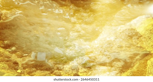 Textura de primer plano de seda de oro natural. Fondo de superficie de textura lisa de tela dorada ligera. Suave seda dorada elegante en tonos sepia. Textura, moderna