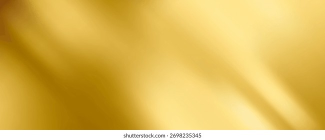 Textura de primer plano de seda de oro natural. Fondo de superficie de textura lisa de tela dorada ligera. Suave seda dorada elegante en tonos sepia. Textura, fondo, patrón, Plantilla. Ilustración vectorial 3D.
