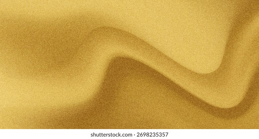 Textura em close de seda de ouro natural. Fundo de superfície de textura lisa de tecido dourado claro. Seda de ouro suave e elegante em Sepia tonificada. Textura, fundo, padrão, modelo. Ilustração de vetor 3D.