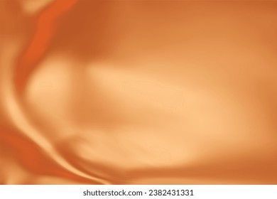 Textura de cierre de seda naranja natural. Fondo de superficie de textura suave de tela naranja brillante. Seda suave y elegante de tono vivo. Textura, fondo, patrón, plantilla. Ilustración vectorial 3D.