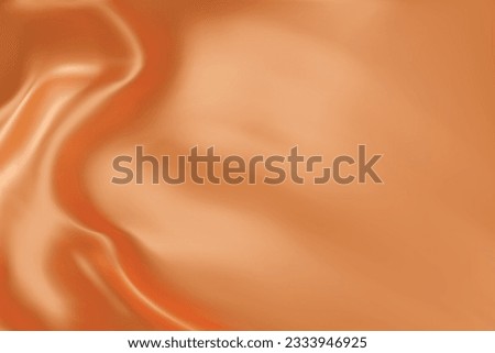 Close-up texture of natural orange silk. Bright Orange fabric smooth texture surface background. Smooth elegant silk in vivid toned. Texture, background, pattern, template. 3D vector illustration.