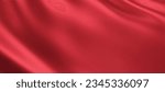 Close-up texture of red silk. Red fabric smooth texture surface background. Smooth elegant red silk in Sepia toned. Texture, background, pattern, template. 3D vector illustration.