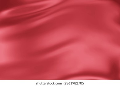 Textura de cierre de seda roja. Fondo de la superficie de textura suave de tela roja. Seda roja suave y elegante en Sepia tonificaba. Textura, fondo, patrón, plantilla. Ilustración vectorial 3D.