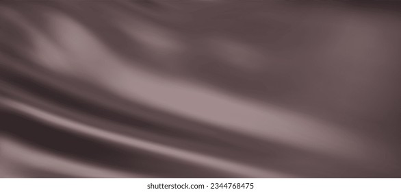 Close-up texture of Rose taupe silk. Dusty Rose fabric smooth texture surface background. Smooth elegant pastel red silk in Sepia toned. Texture, background, pattern, template. 3D vector illustration.