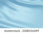 Close-up texture of sky Blue silk.  Light blue fabric smooth surface background. Smooth elegant blue silk in Sepia toned. Texture, background, pattern, template. 3D vector illustration.